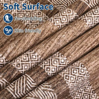 GarveeHome 2.5x8 Modern Bordered Runner Rug Soft Non Slip Washable Floor Carpet - Image 3