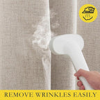 NICETOWN Oatmeal Vintage Open Linen Weave Flax Thermal Curtains, 100% Blackout - Image 6