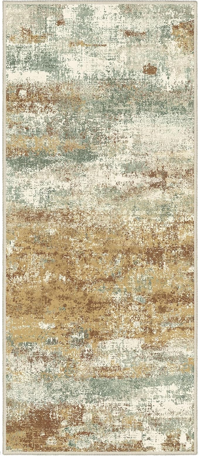 BEIMO Runner Rug for Hallway Kitchen, Soft Modern Abstract Throw Rugs, Low Pile - Image 4