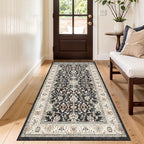 Washable 3x6 Hallway Runner Rug: Non-Slip Low Pile Rug by TOPRUUG