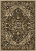 Area Rugs Round 8ft Washable Non-Slip, Floral Vintage Distress Print Pattern by RELEANY