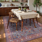 Washable Area Rug 4' x 6' Vintage Traditional Persian Mat - Image 3