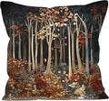 Rustic William Morris Inspired Autumn Forest Decor Pillow Covers 18x18 by Unknown