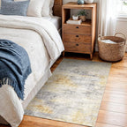 2x3 Washable Entryway Area Rug: Modern Abstract Small Runner Rug - Image 9