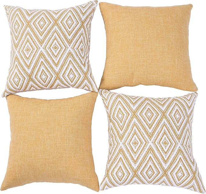 HPUK Decorative Throw Pillow Covers Set of 4 Couch Pillows Accent Cushion Cover - Image 2