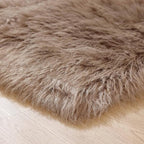 Goolela Fluffy Faux Fur Rug for Bedroom Light Brown Beige 2x3 Furry Fuzzy - Image 9