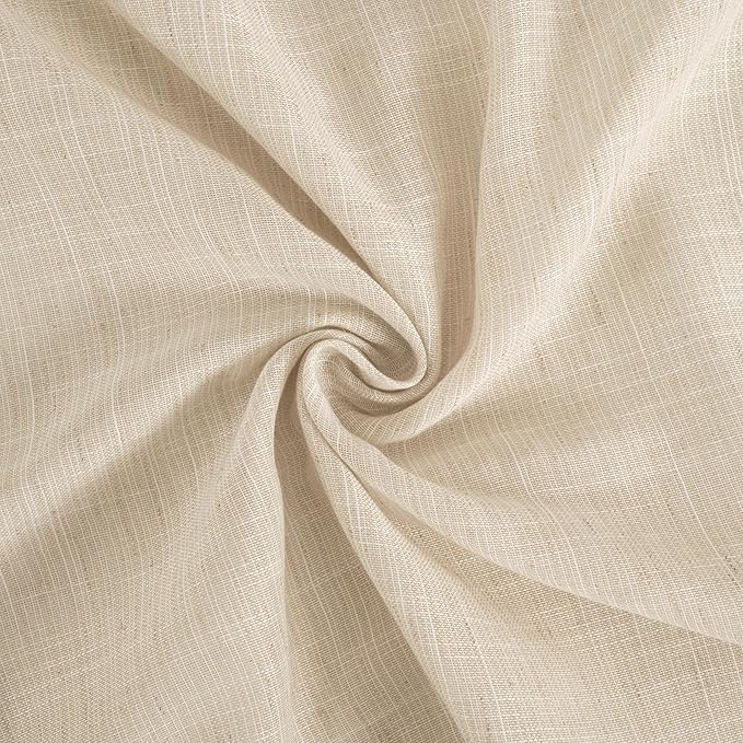 BGment Short Natural Sheer Linen Curtains 30 Inch Length - Image 8