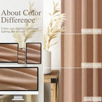 Nanspring Peach Linen Curtains 84 inches Long - Image 5