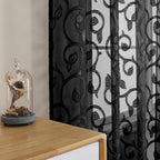 OWENIE Furman Sheer Black Curtains 90 inches Long - Image 5