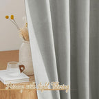NICETOWN Linen Gray Curtains for Bedroom, Rod Pocket & Back Tab Flax Linen - Image 3