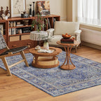 Washable Area Rug 4' x 6' Vintage Traditional Persian Mat - Image 2