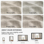 OVZME Valance for Windows, Light Filtering Faux Linen Textured Small Short - Image 8