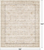 Beige Cream 10x12 Large Living Room Area Rug, Soft Neutral Carpet - Image 2