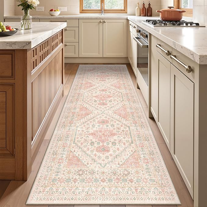 Kitchen Runner Rug Non Slip Washable 2.5x8, Soft Low Pile Entryway Rug Runners - Image 3
