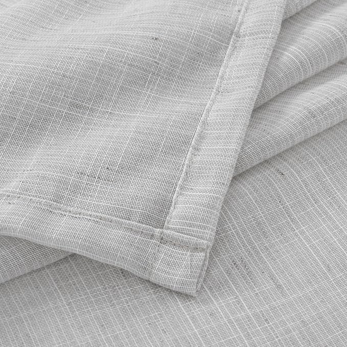 BGment Light Grey Linen Curtains 54 Inch Length - Image 8