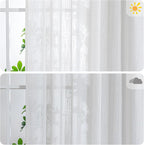 MYSKY HOME Natural Linen Living Room Curtains, Semi Sheers Light Filtering Back - Image 3