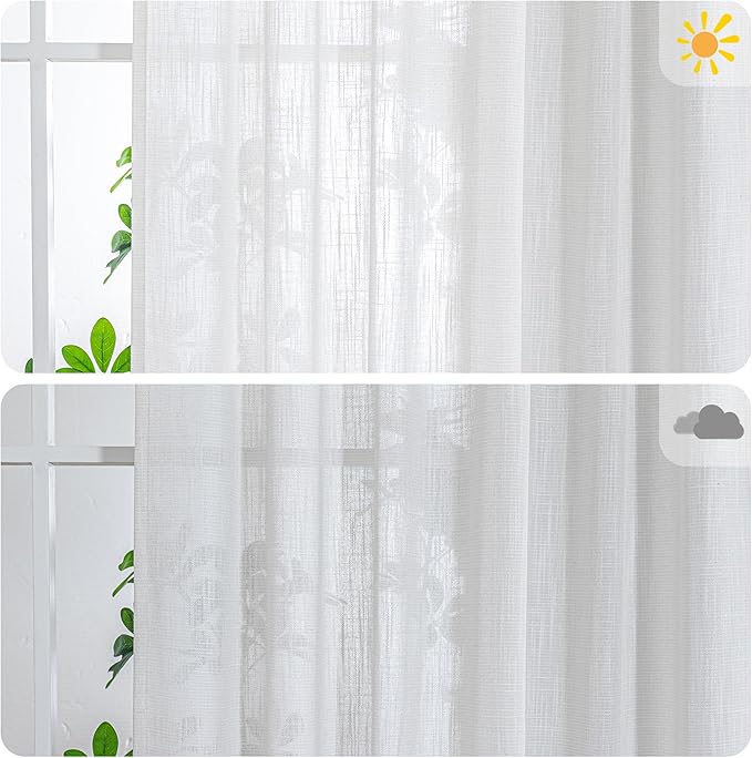 MYSKY HOME Extra Long Curtains for Living Room, Boho Window Curtain Drapes for - Image 3
