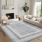GarveeHome Modern Geometric Area Rug 4x6 Distressed Bordered Washable Non Slip by GarveeHome