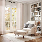 Nanspring Natural White Linen Curtains 63 Inch Length - Image 6