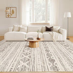 Nakagishi 10x14 Area Rugs Living Room: Washable Boho Large Neutral Soft - Image 4