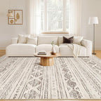 Nakagishi 8x10 Area Rugs Living Room: Washable Boho Large Neutral Soft - Image 4