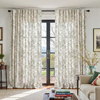jinchan Linen Floral Curtains 100 Inch Extra Wide - Image 5