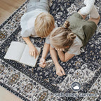 Area Rug 6x9 Washable Rug, Vintage Boho Medallion Rugs Non-Slip Soft Low Pile - Image 4