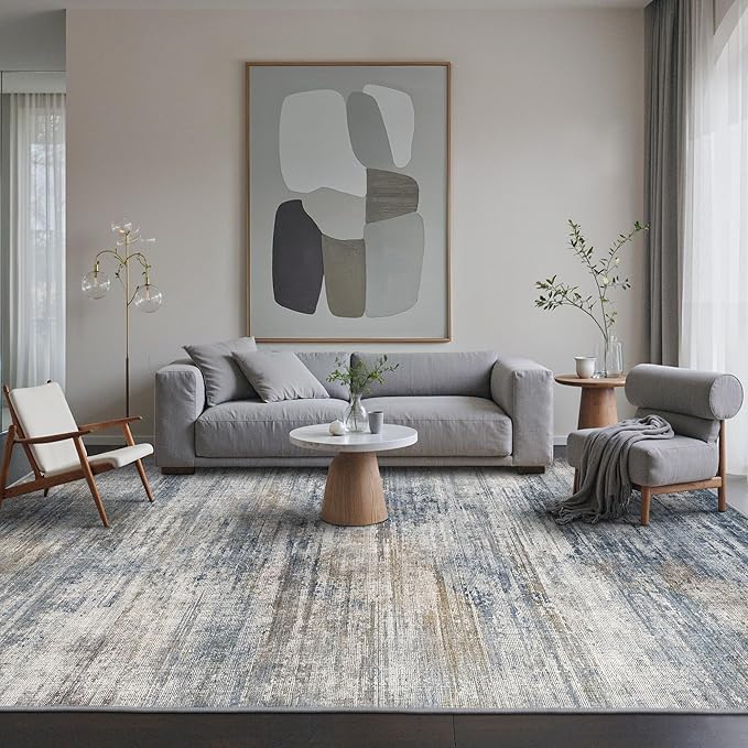 Area Rugs 8x10 for Living Room Bedroom, Modern Abstract Machine Washable Rug - Image 3