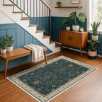 Hazo Haus Dark Green 4x6 Living Room Rug - Image 3