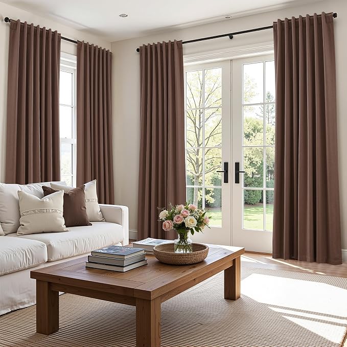 Guken 100% Blackout Curtains 120 Inch Length 2 Panels Set - Image 9