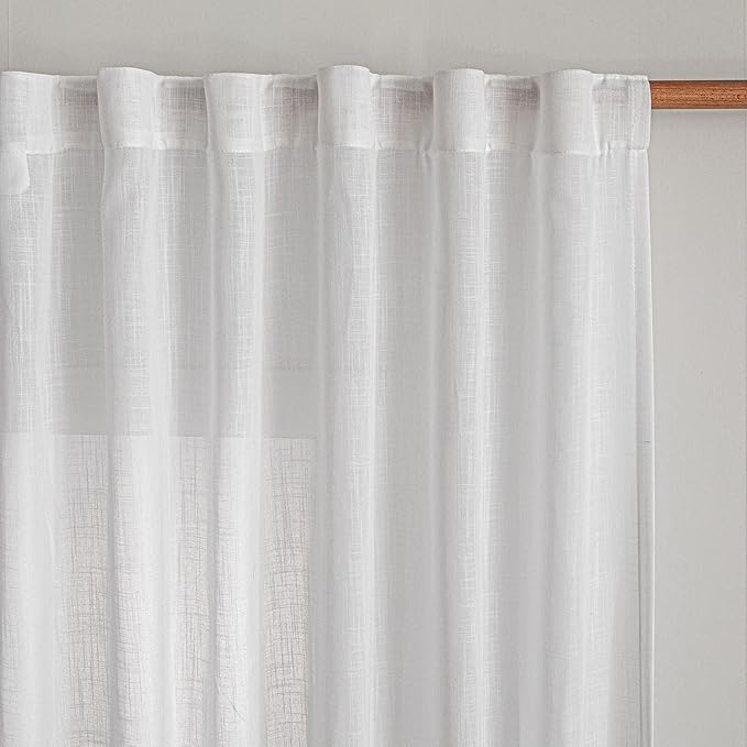 MYSKY HOME White Curtains 84 Inch Length - Image 2