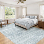 8x10 Area Rugs Living Room: Washable Large Neutral Soft Rug Farmhouse Stain - Image 4