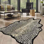 Leopard Print Rug for Living Room, Cheetah Rug 6.2x8.2 Faux Animal Print Skin by WARMHAVEN