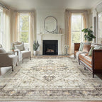 AMADA HOMEFURNISHING 8x10 Area Rugs, Low-Profile Large Washable Area Rug by AMADAHOMEFURNISHING