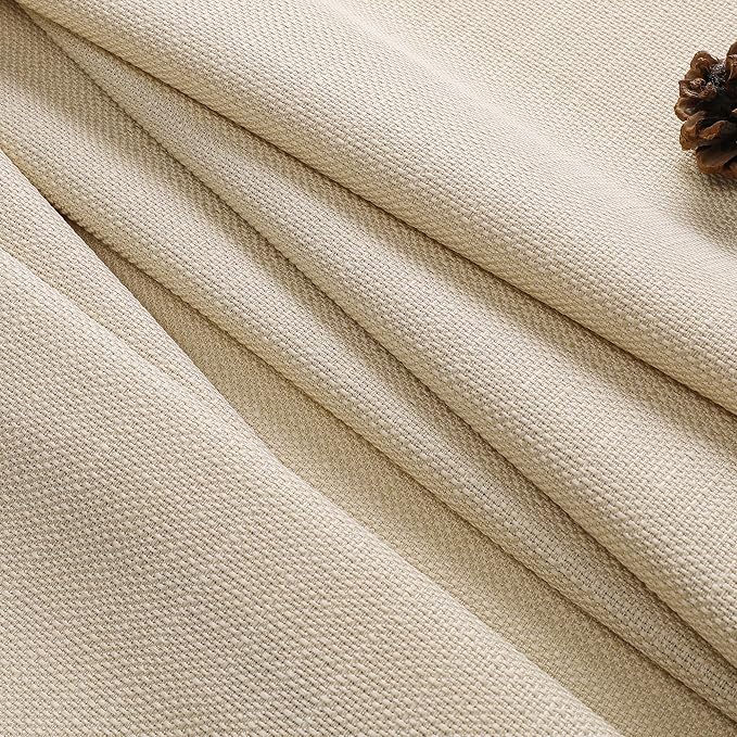 Chyhomenyc Valance for Windows, Light Filtering Faux Linen Solid Short Curtain - Image 8