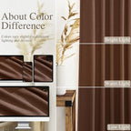 Nanspring Mocha Brown Curtains 84 Inches Long - Image 3