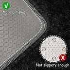 2x8 Bedside Area Rugs for Bedroom Soft Fluffy Shag Black Rug for Hallway - Image 4