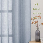 NICETOWN Linen Sheer Sliding Door Curtain 100 Inch, Eyelet Top Semi Privacy - Image 4