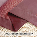 OVZME 2 Panels Window Burgundy Sheer Curtains 42" x 45" Inches - Image 6