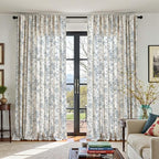 jinchan Linen Floral Curtains 100 Inch Extra Wide - Image 5