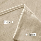 RYB HOME Short Kitchen Valances Thick Faux Linen Blended 2 Panels, Privacy - Image 3
