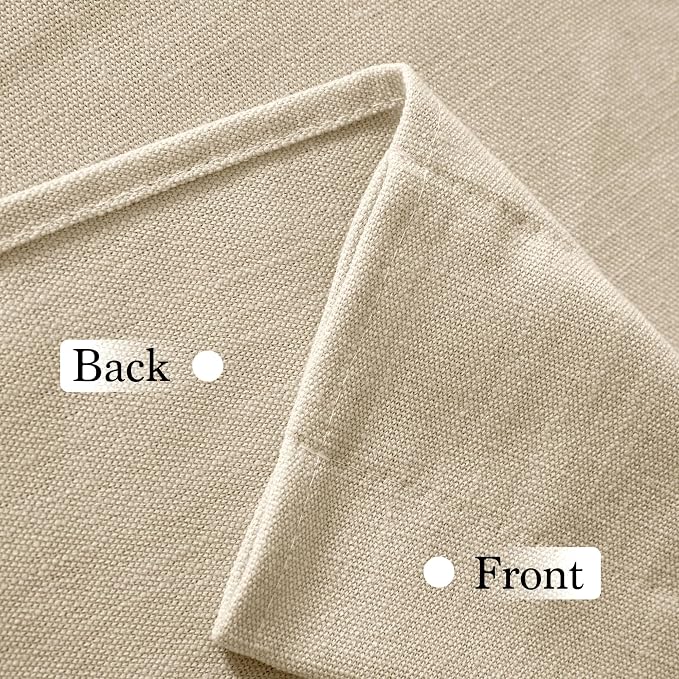 RYB HOME Faux Linen Blended 2 Panels Valance Window Topper Short Drapes Small - Image 3