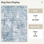 3x4 Rug, Small Area Rug for Kitchen, Machine Washable Non-Slip Throw Rug - Image 5