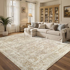 Madane 5x7 Area Rugs for Living Room, Washable Vintage Natural Rug by Madane