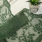 YJ YANJUN Vintage Lace Curtains 63 Inch Length-Victorian Floral Dark Olive - Image 5