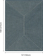 Latte&Fog 6x9 Area Rugs for Living Room Bedroom, Boho Non Slip Low Pile Carpet - Image 2