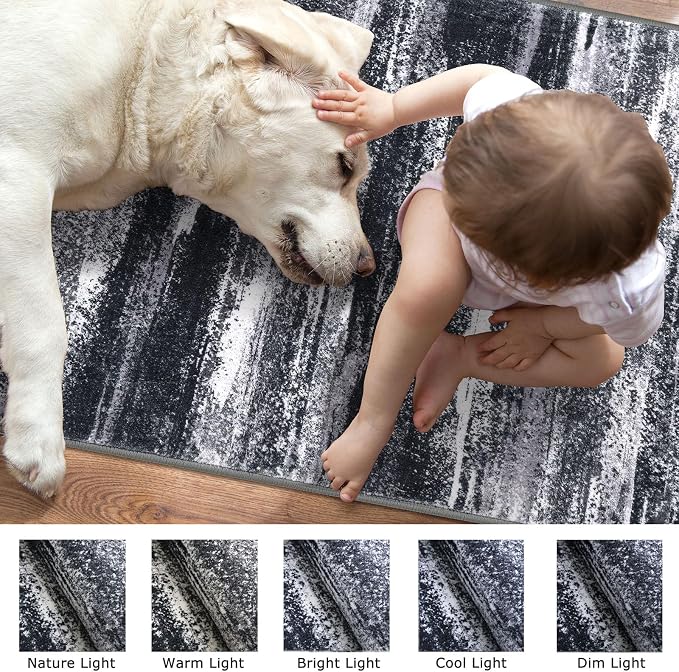 Lansny Modern Abstract Runner Rug 2x5 - Image 7