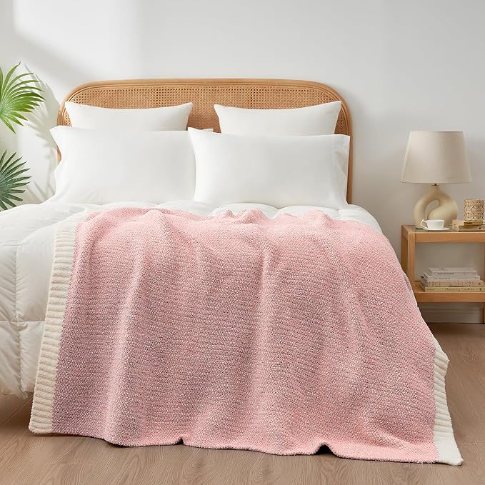 Snuggle Sac Buttery Pink Throw Blanket - Image 6
