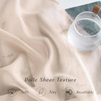 NICETOWN Taupe Sheer Curtains 90 inches Long, Grommet Airy & Elegant Light - Image 4