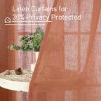 LAMIT Extra Long Linen Curtains 108 inch Long - Image 6